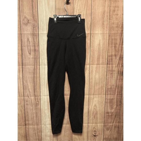Nike XS black dri-fit leggings active athletic wear - Picture 1 of 8